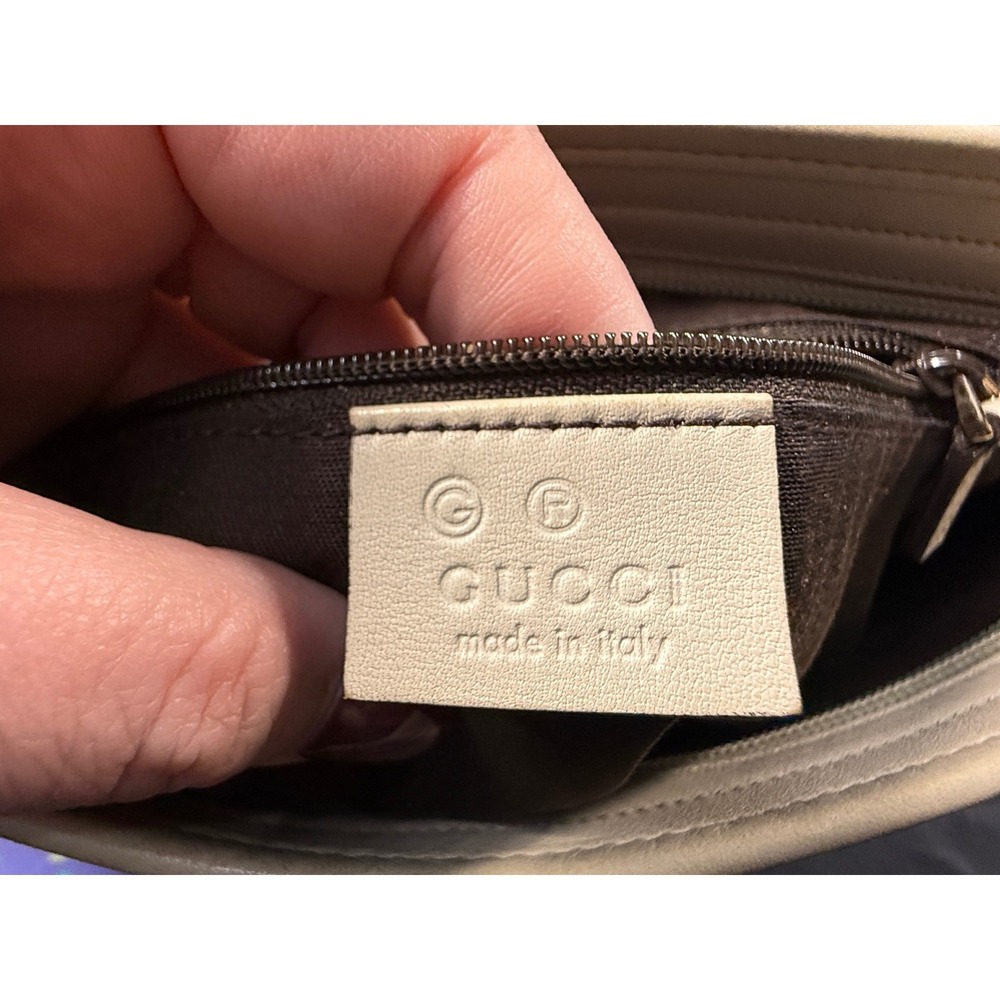 Gucci GG Monogram Canvas Messenger Crossbody Shoulder Bag‎ Beige Brownr - Picture 7 of 14